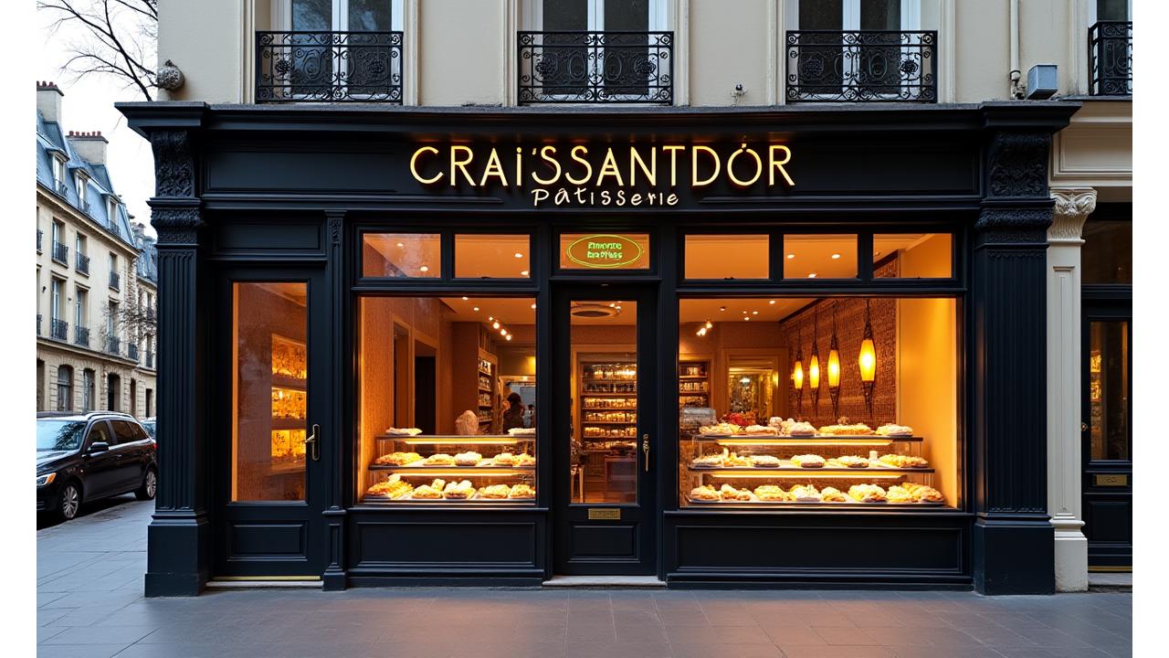 Façade élégante de Croissantdor Pâtisserie au 315 Rue du Faubourg Saint-Honoré, Paris