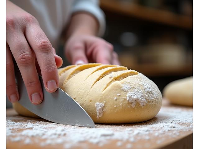 Artisan façonnant le pain
