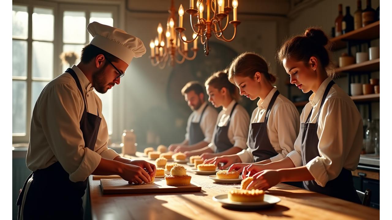 Vidéo immersive d'un atelier de pâtisserie Croissantdor